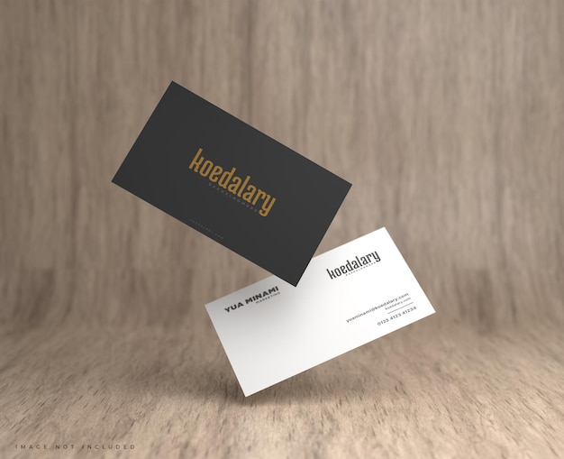 Isometric business card mockup