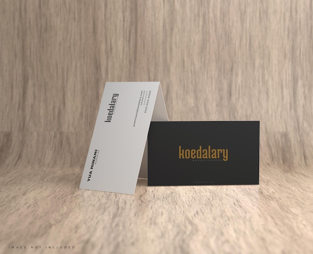 Isometric business card mockup