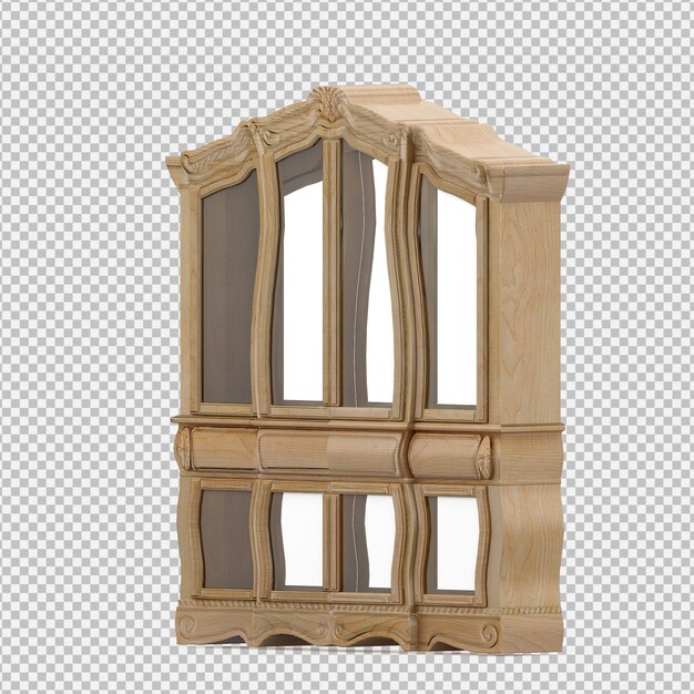  Isometric cabinet 3D render
