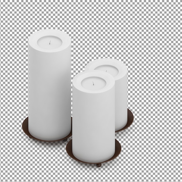 PSD isometric candles