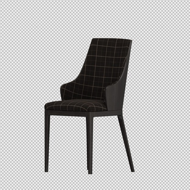 Isometric Chair 3D isolated render