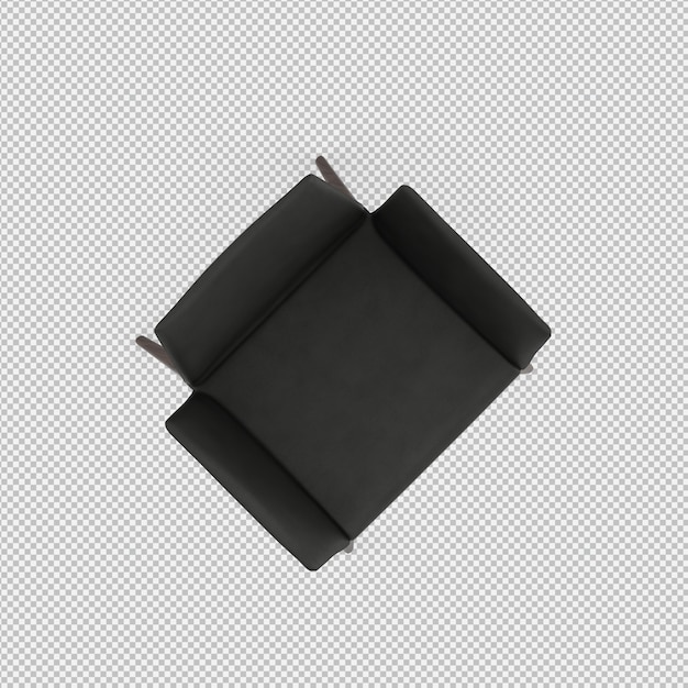 Isometric chair 3d isolated render