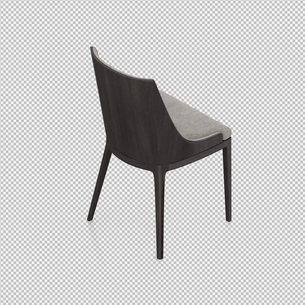 Isometric chair 3d isolated render