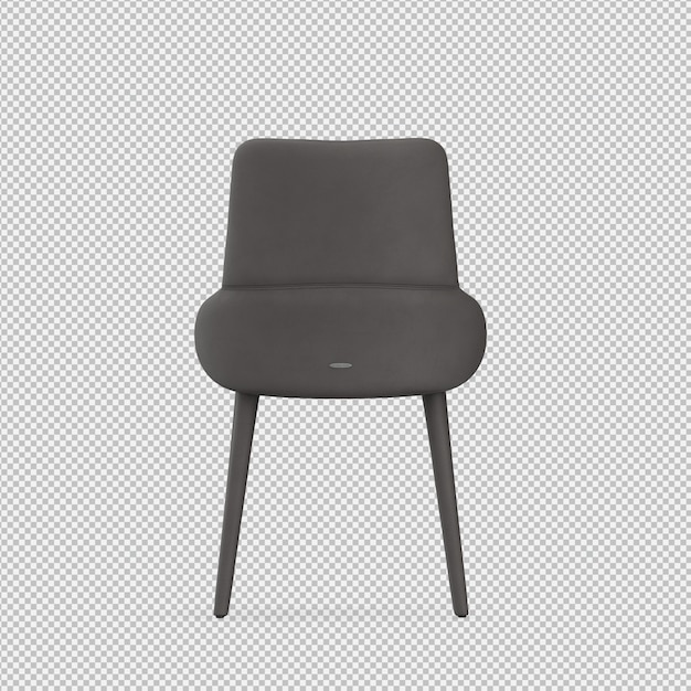 Isometric Chair 3D isolated render