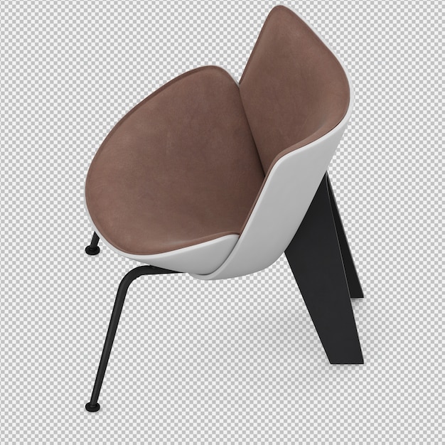 Isometric chair 3d isolated render