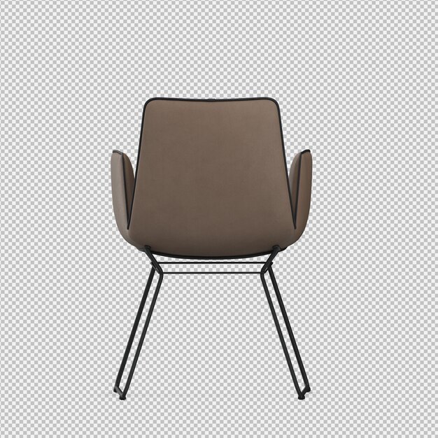 Isometric chair 3d isolated render