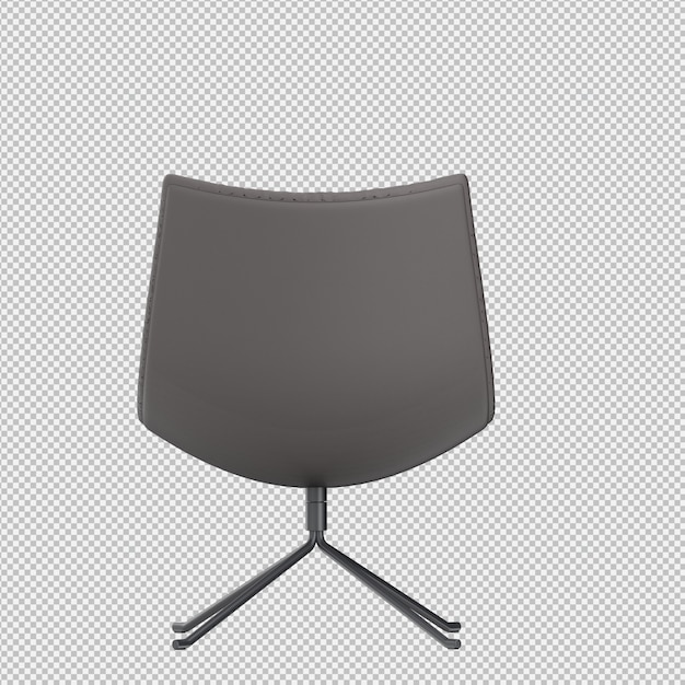 PSD isometric chair 3d isolated render