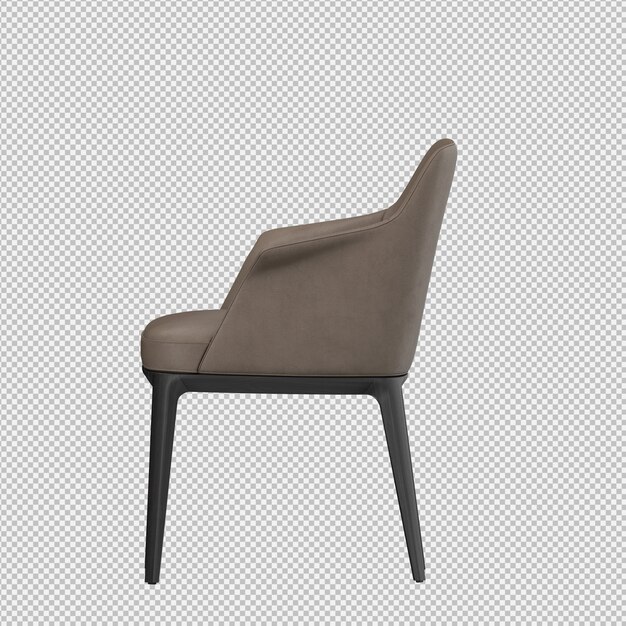 Isometric chair 3d isolated render