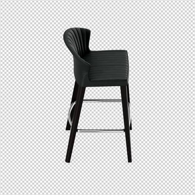 Isometric Chair 3D isolated rendering