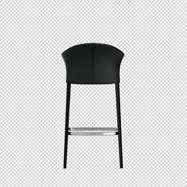 Isometric chair 3d isolated rendering