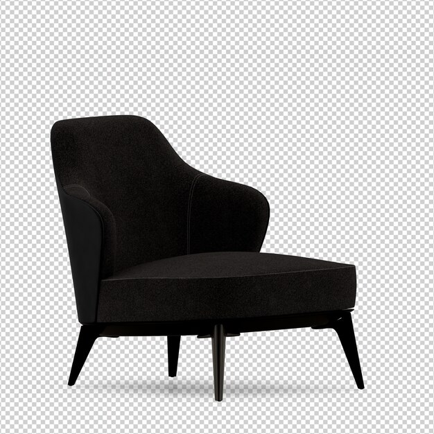 isometric chair 3d isolated rendering