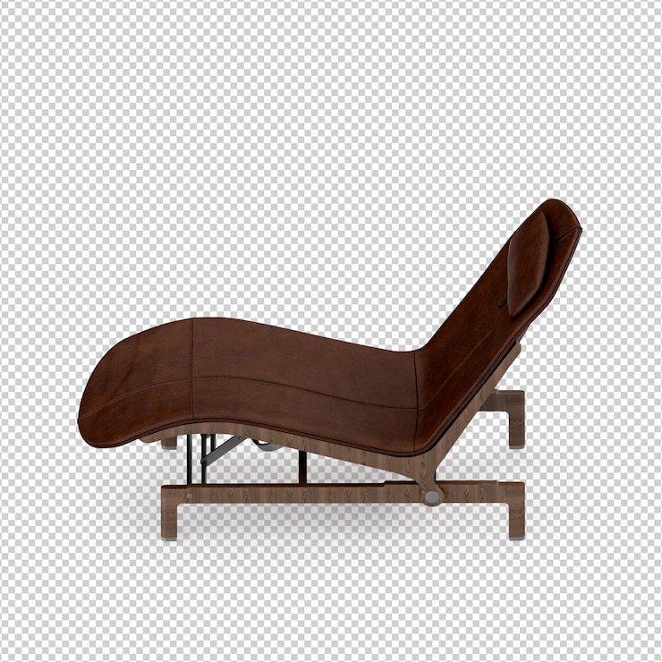 PSD isometric chair 3d isolated rendering