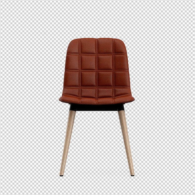 PSD isometric chair 3d isolated rendering