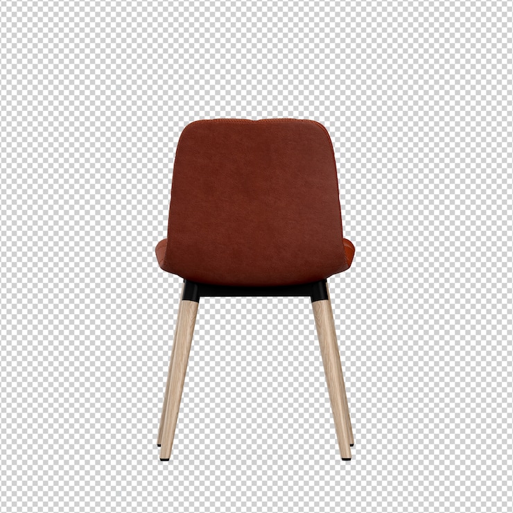 PSD isometric chair 3d isolated rendering