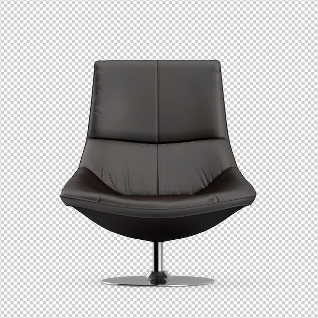 PSD isometric chair 3d isolated rendering