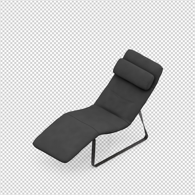 PSD rappresentazione isolata isometrica 3d della sedia