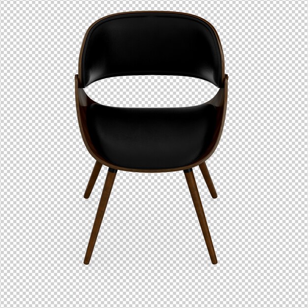 PSD isometric chair 3d isolated rendering