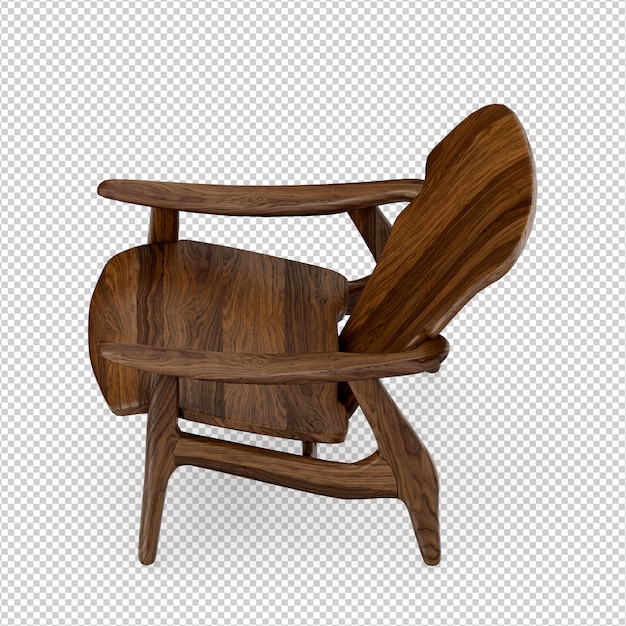 PSD isometric chair 3d isolated rendering