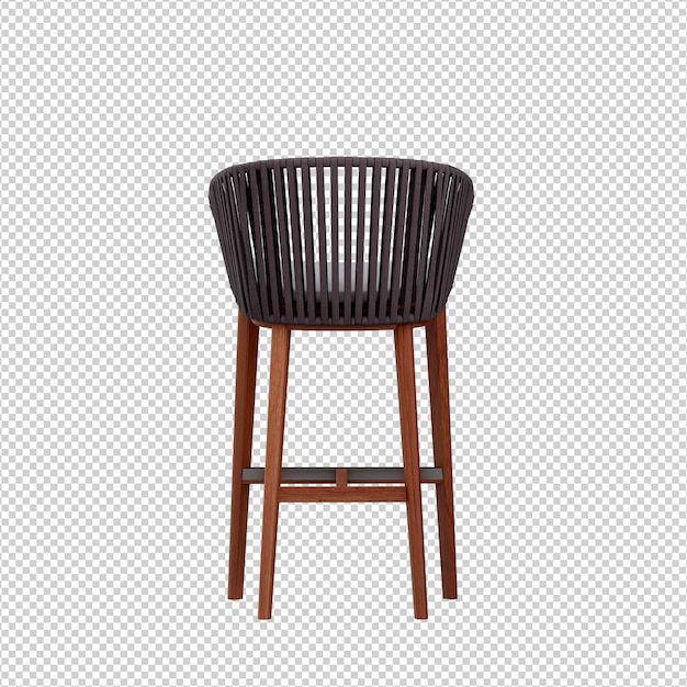 isometric chair 3d isolated rendering