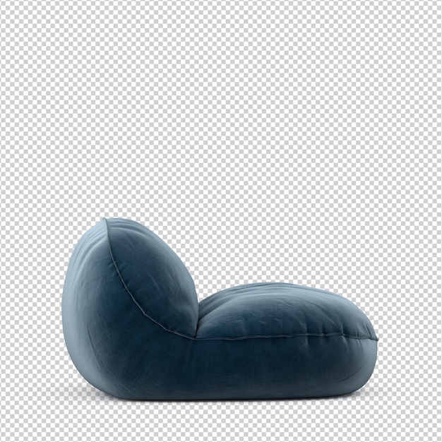 isometric chair 3d isolated rendering