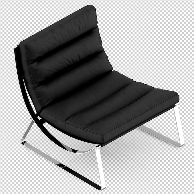 Isometric Chair 3D isolated rendering