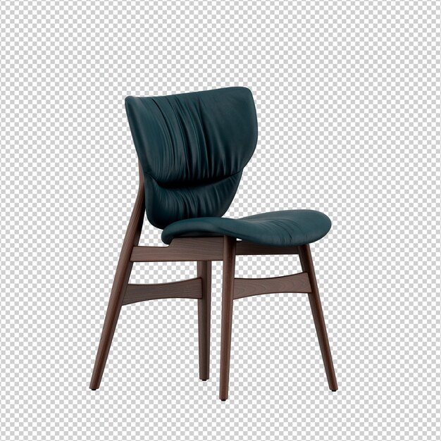 PSD isometric chair 3d isolated rendering