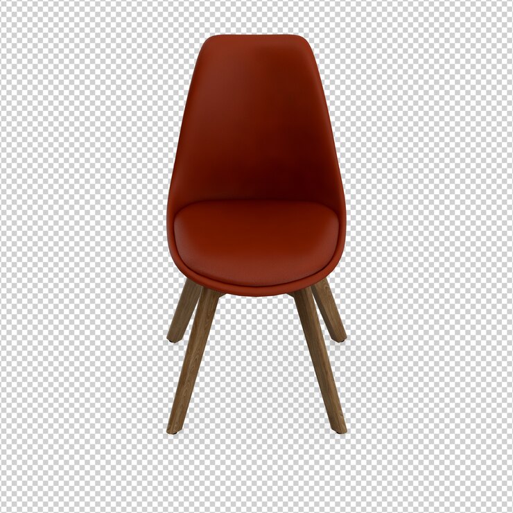 PSD isometric chair 3d isolated rendering