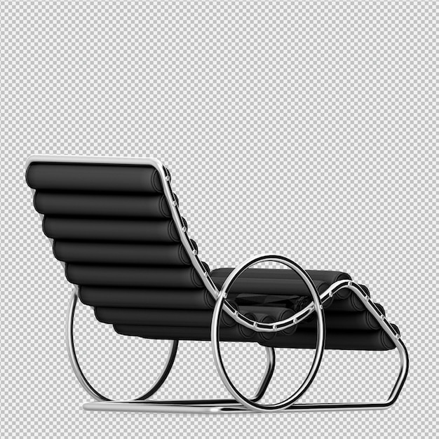 PSD isometric chair 3d render