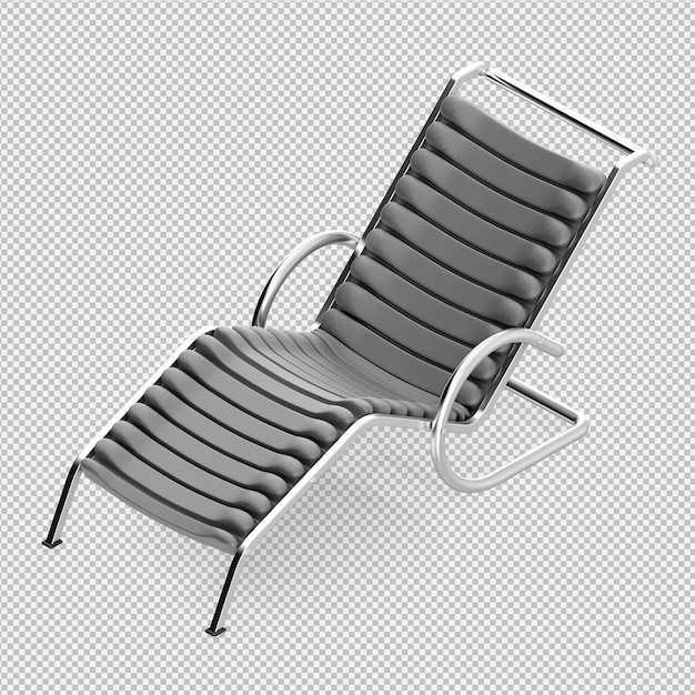 isometric chair 3d render