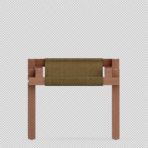 Isometric Chair 3D render