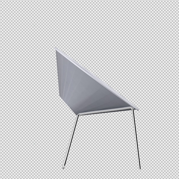 PSD isometric chair 3d render