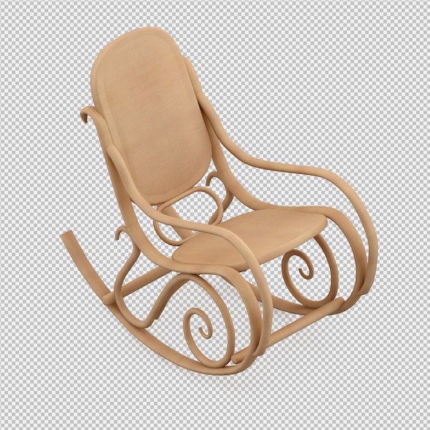 Isometric chair 3d render