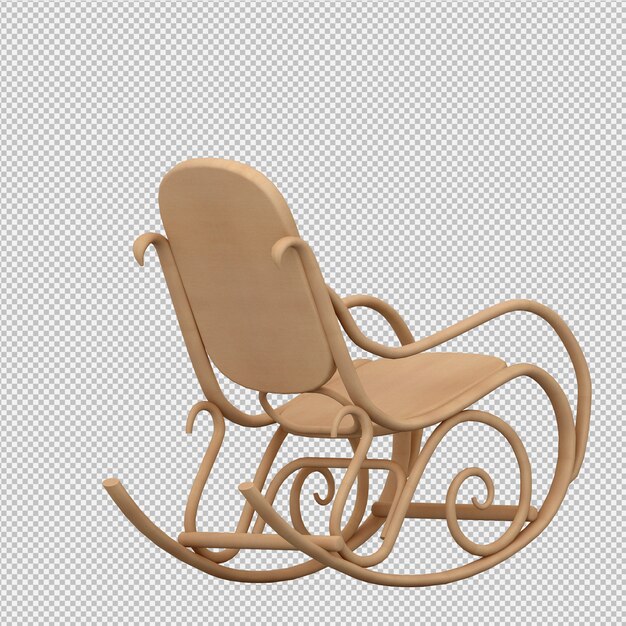 Isometric Chair 3d Render