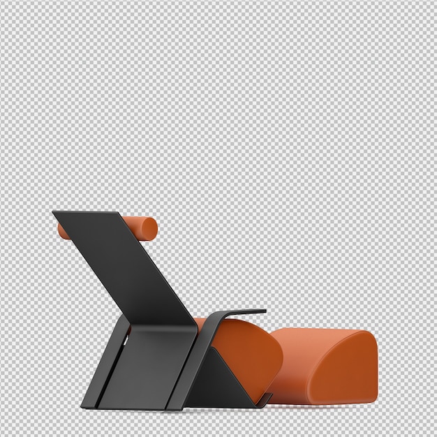 Isometric Chair 3d Render