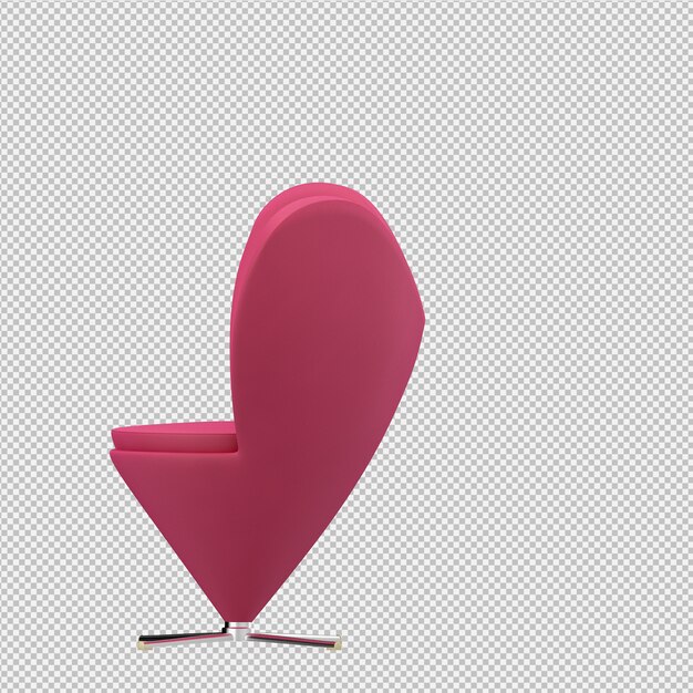 Isometric Chair 3d Render