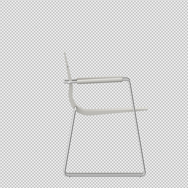 Isometric chair 3d render