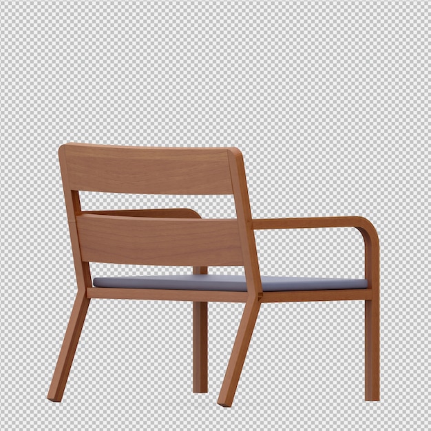 Isometric Chair 3D render