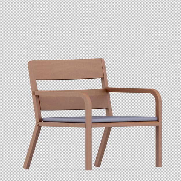 Isometric Chair 3d Render