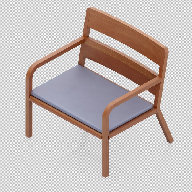 Isometric Chair 3d Render