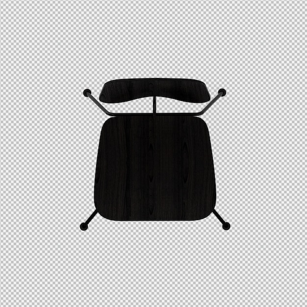 PSD isometric chair 3d render