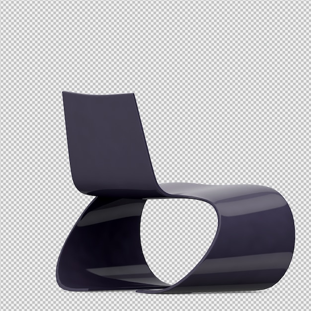 PSD isometric chair 3d render