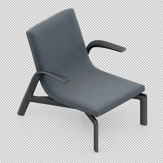 Isometric Chair 3D render