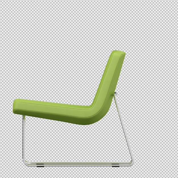 Isometric chair 3d render