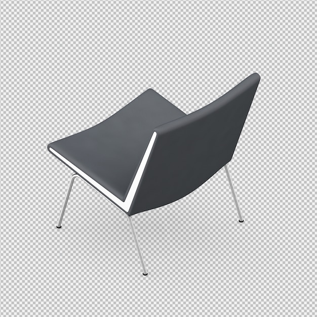 Isometric chair 3d render