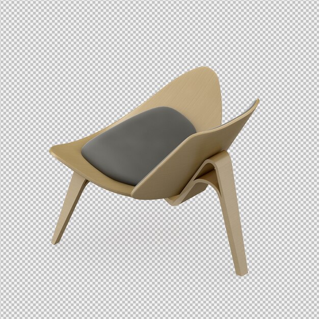 Isometric Chair 3D render