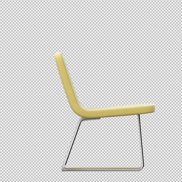 Isometric chair 3d render