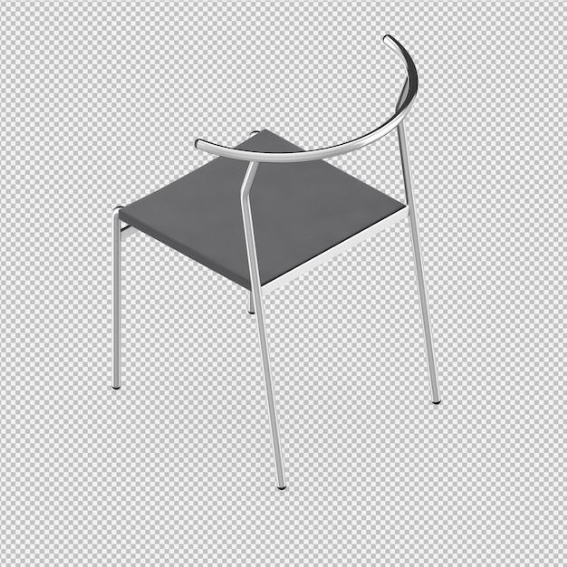 PSD isometric chair 3d render