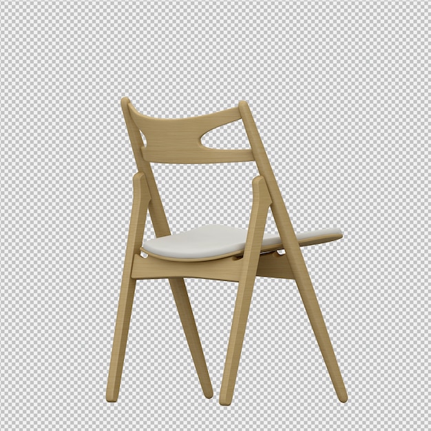 PSD isometric chair 3d render