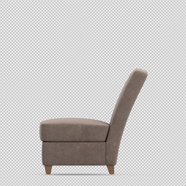 Isometric chair 3d render