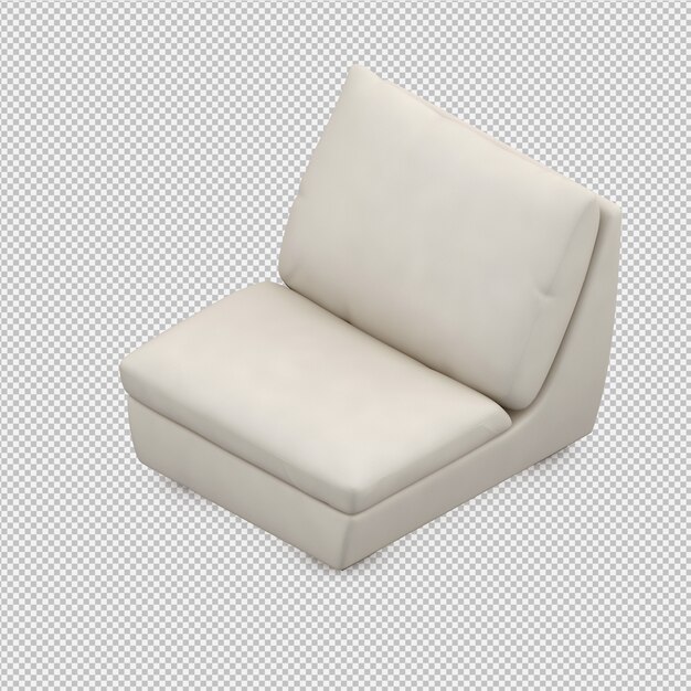 Isometric Chair 3d Render